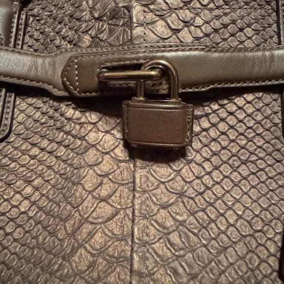 Coach Bronze Python Snake Print Bag - Picture 2 of 6